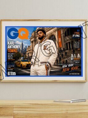 NEW YORK KNICKS KAT  NYC GQ Style Poster Print 17x11